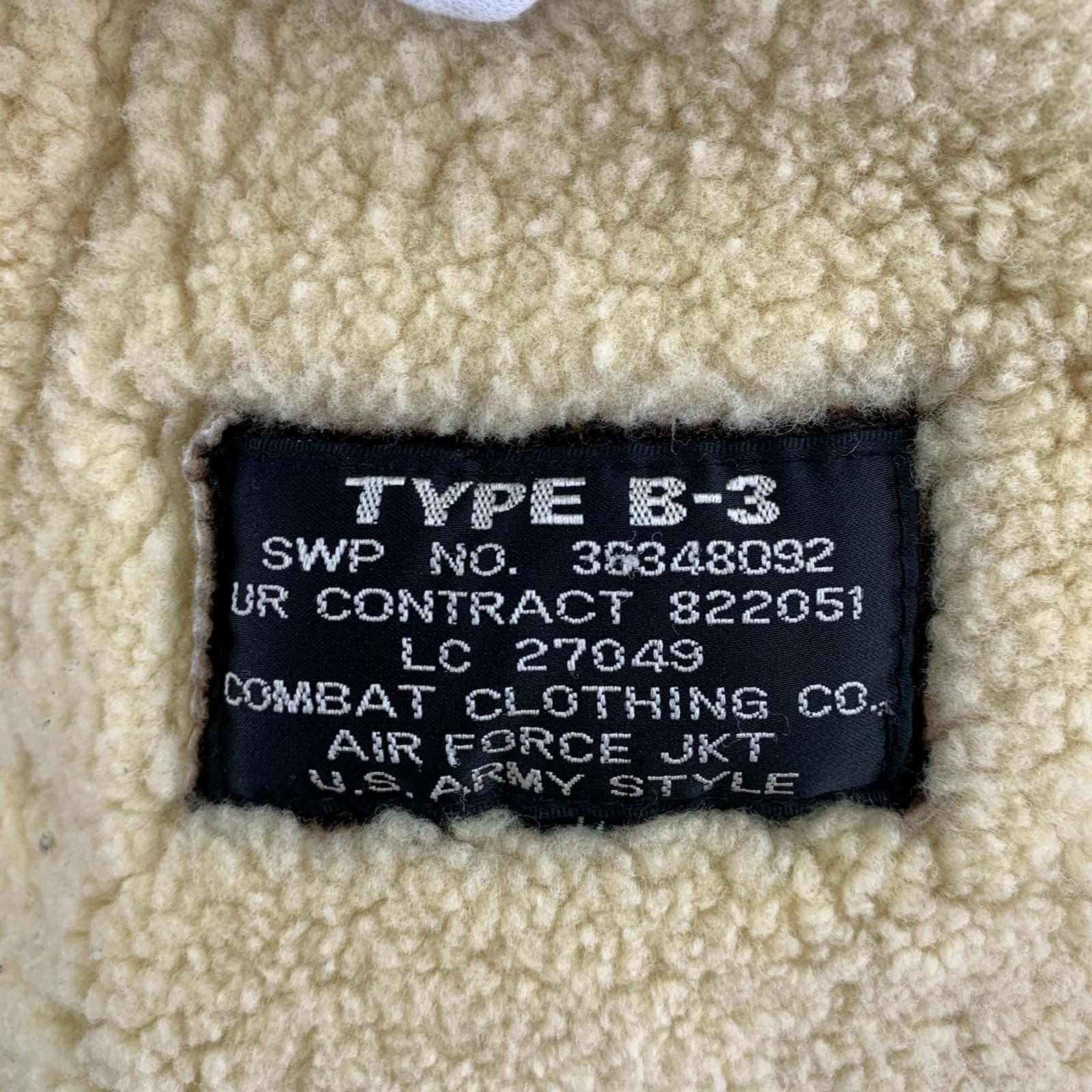 ジャケット COMBAT CLOTHING CO. B-3 L ブラウン