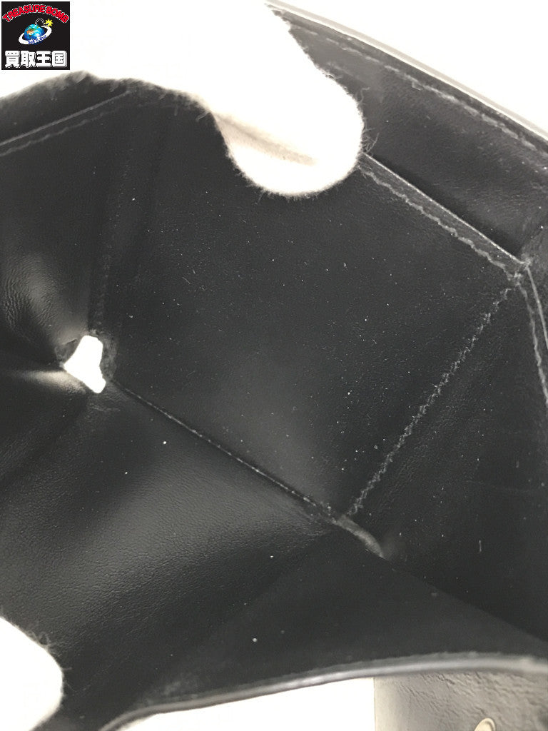 3つ折り エブリデイ レオパード 茶黒 593813