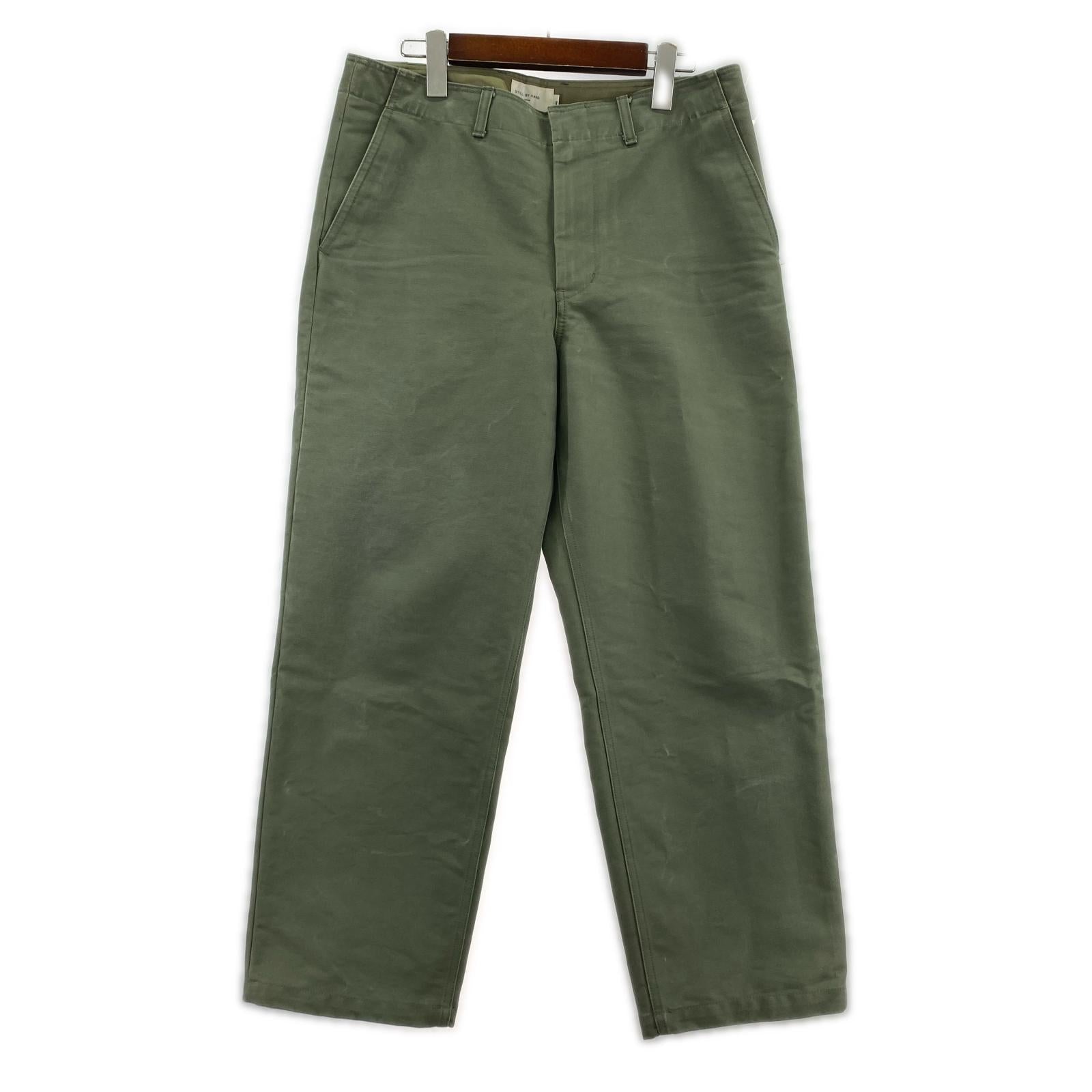 パンツ STILL BY HAND コットンチノパンツ 48 KHK 46 カーキ