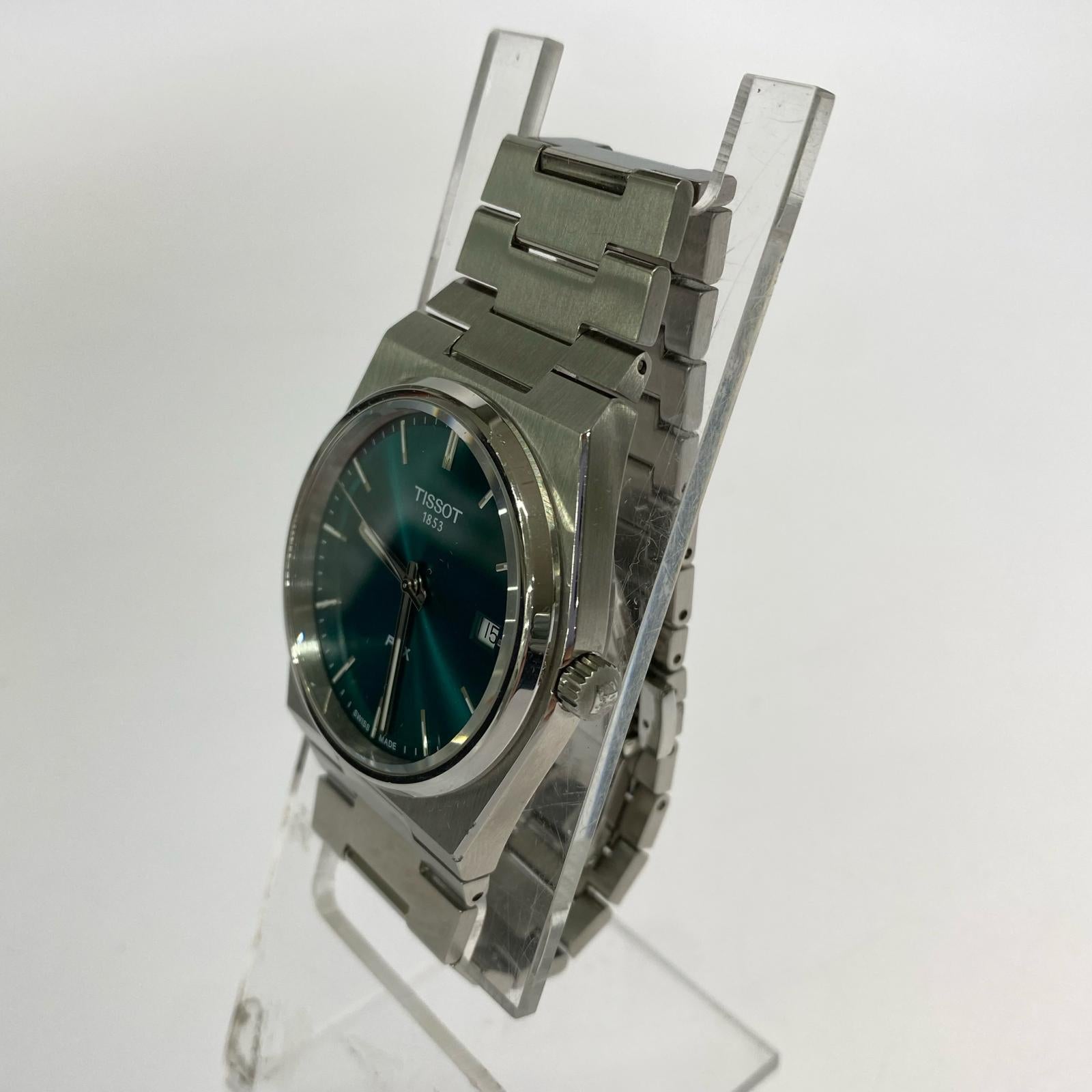 腕時計 TISSOT PRX クォーツ グリーン シルバー