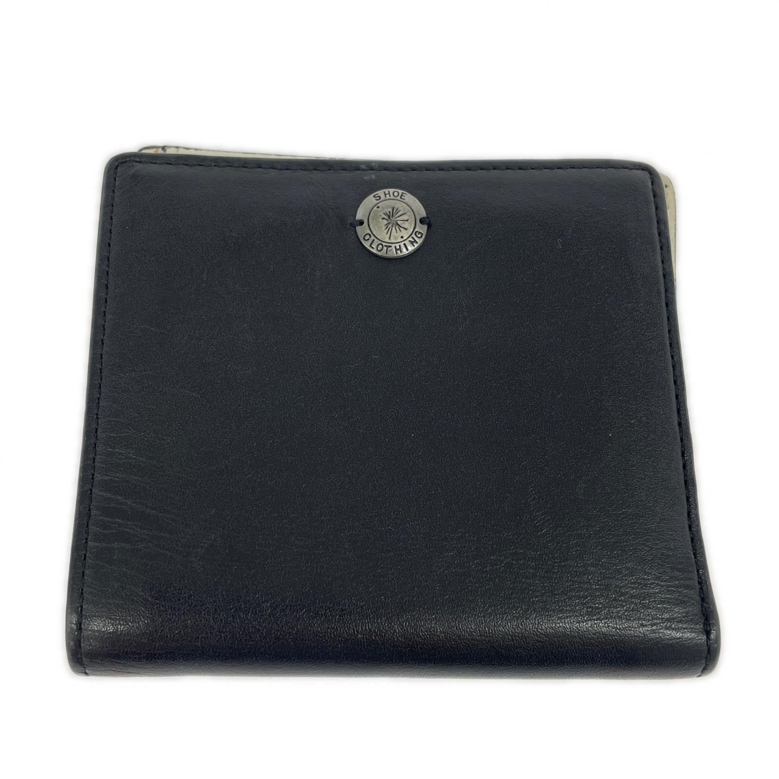 コンパクトウォレット 二つ折り財布 BLK ブラック