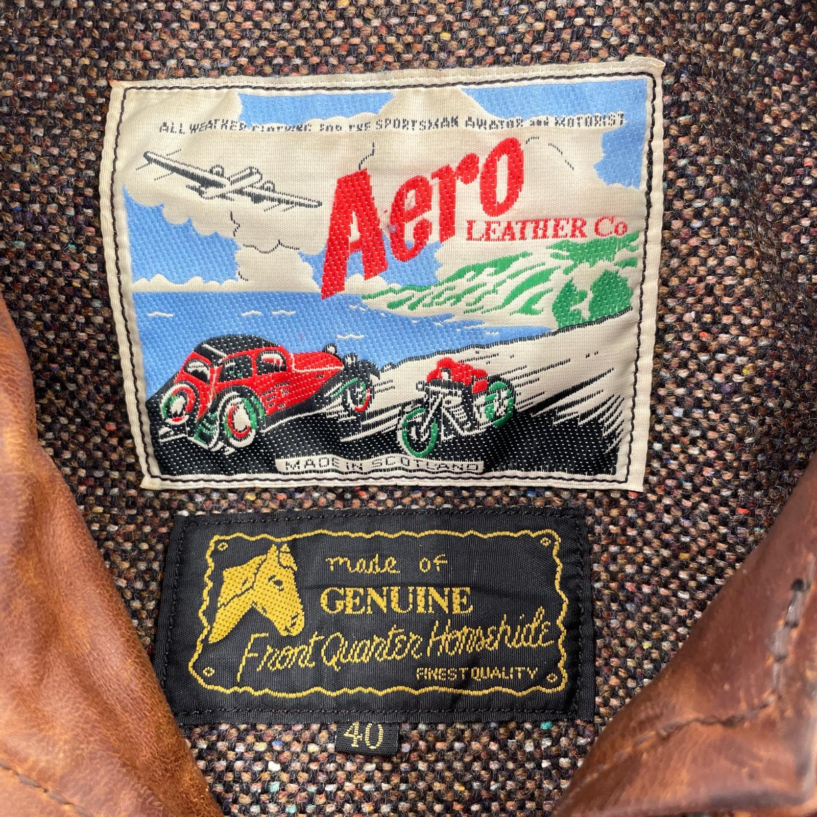 レザージャケット AERO LEATHER/レザージャケット/ブラウン/40 40 ブラウン