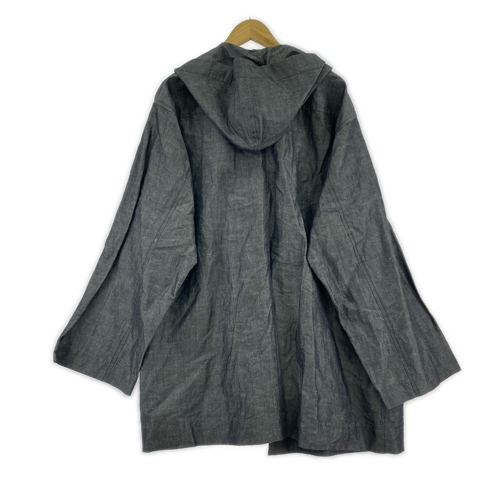 ジャケット POSTELEGANT Cotton Hemp Hooded Coat フーデッドコート 40L グレー グレー