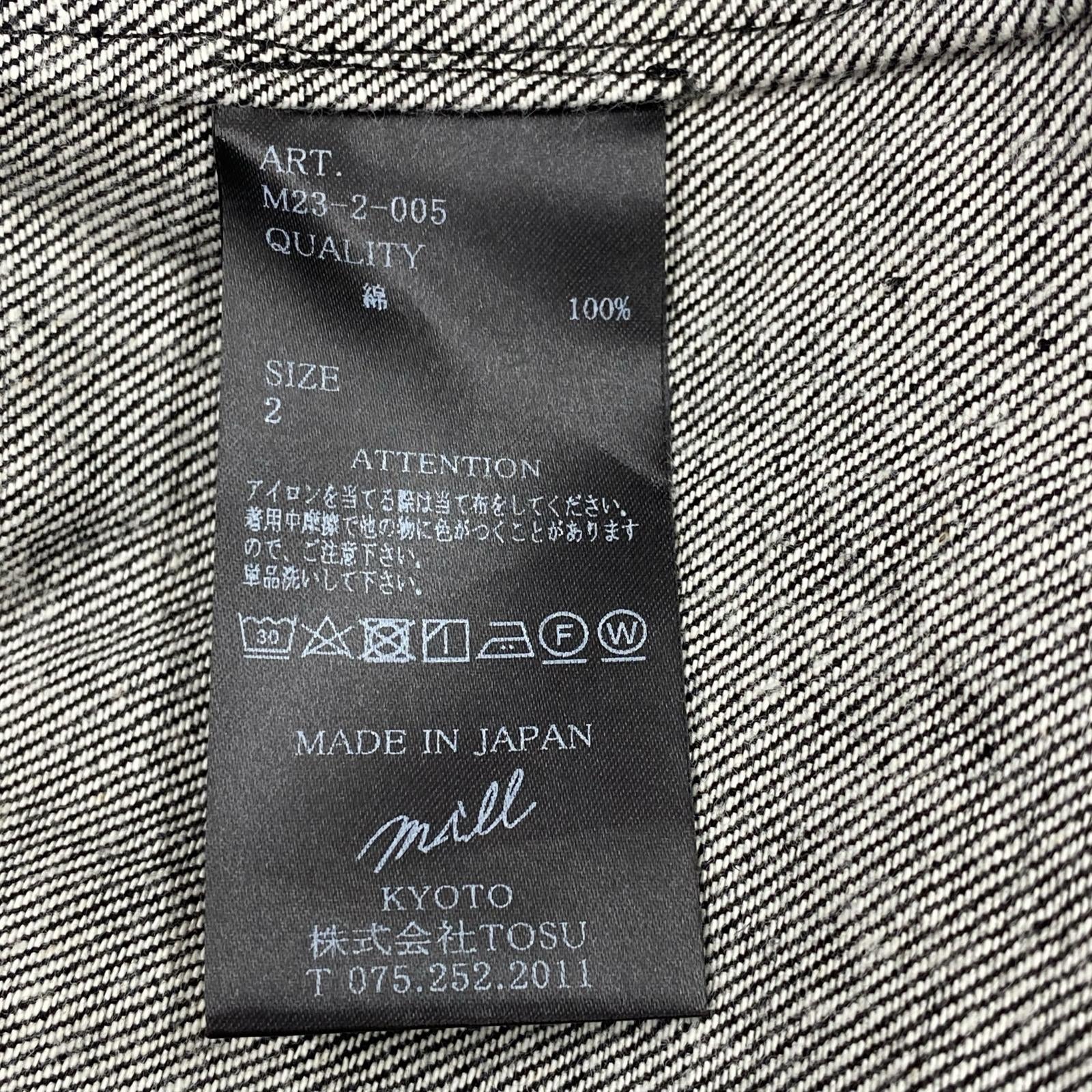 ジャケット mill スタンドカラーブラックデニムジャケット 2 ブラック 2 ブラック