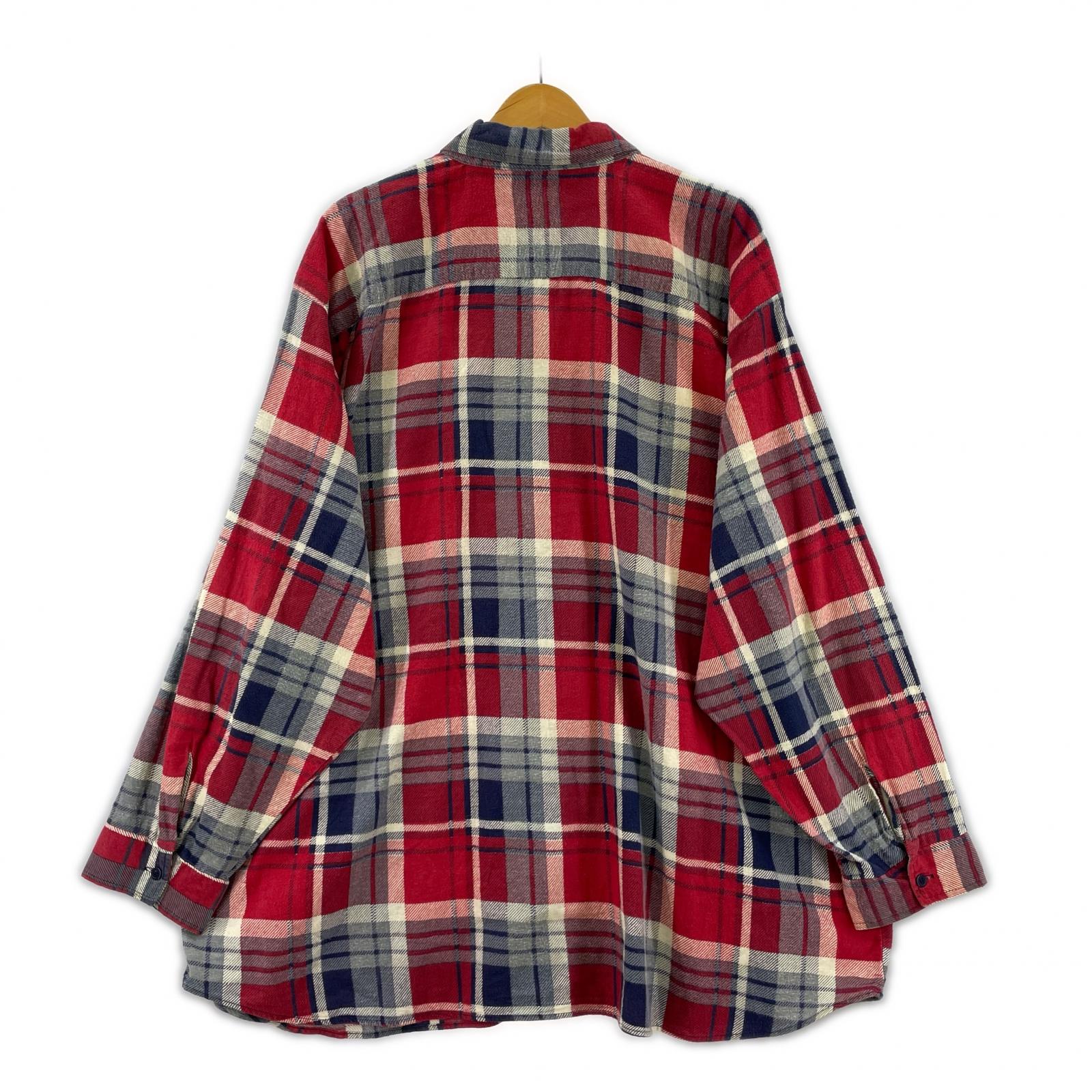 長袖シャツ OZARK TRAIL 90S チェックシャツ 赤 (3XL) レッド