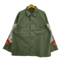 長袖シャツ TIM LEHI ARMY SHIRT 白虎 S グリーン
