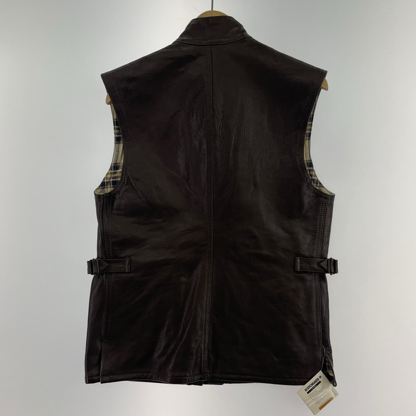 その他アウター Belstaff レザーベスト タグ付き 42 ブラウン