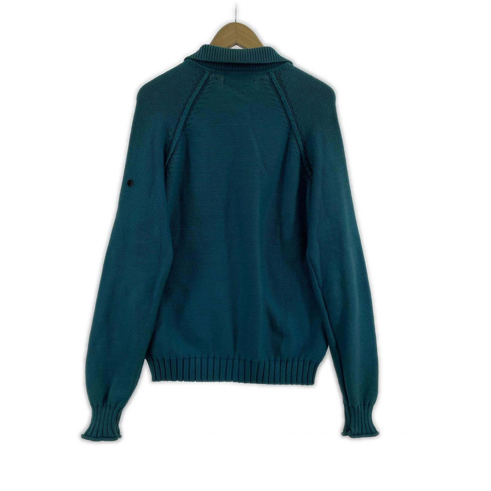 ニット 04AW 裏編みデザイン ハーフジップニット M