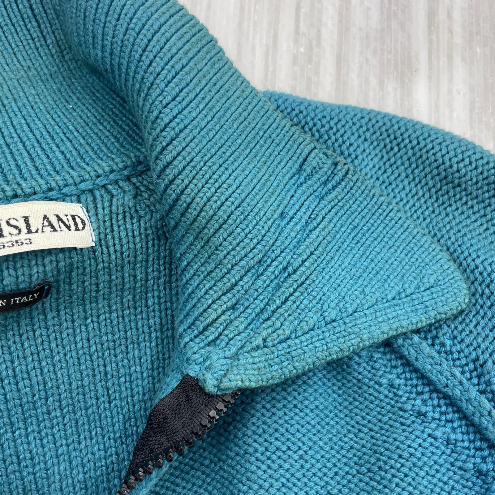 ニット 04AW 裏編みデザイン ハーフジップニット M