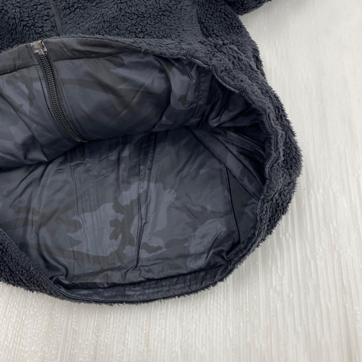 ジャケット フリース リバーシブル 黒(L) L