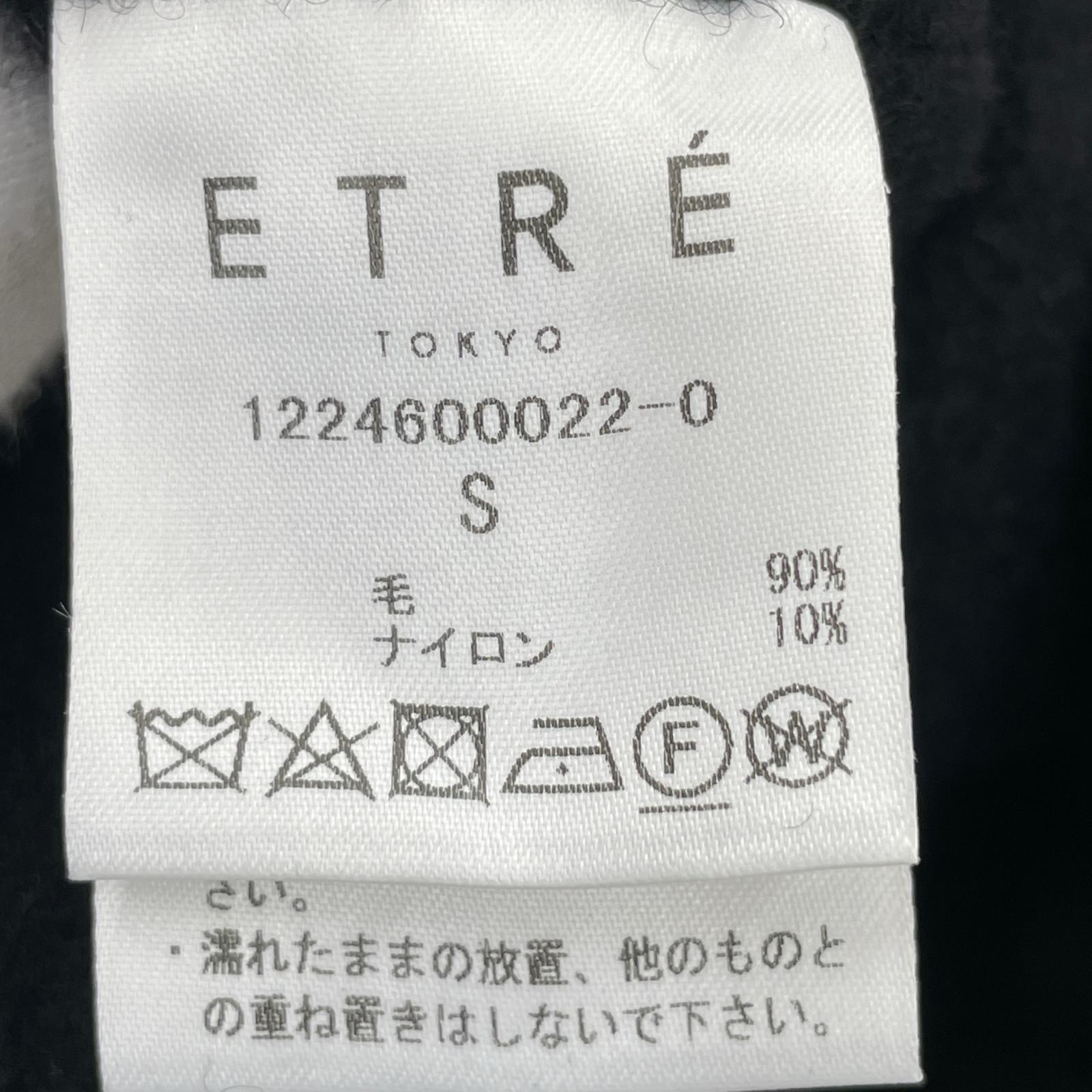 その他アウター ETRE TOKYO ウールリバーコクーンコート 1224600022-0 S ブラック