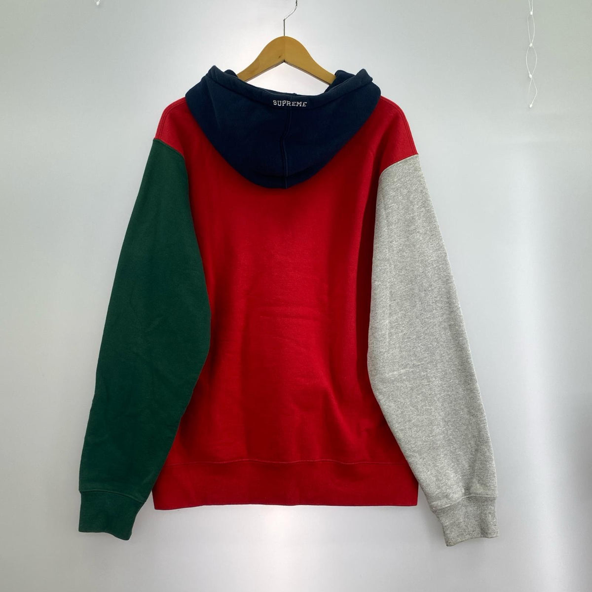 パーカー S Logo Colorblocked Hooded M レッド