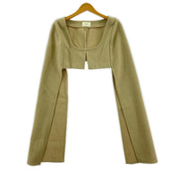 ジャケット Eaphi square neck short jacket ベージュ ベージュ