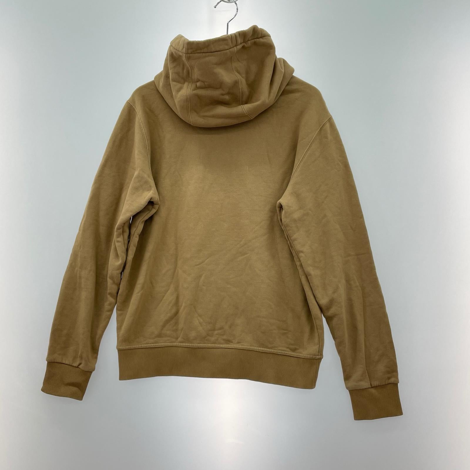 パーカー LOGO PRINT COTTON HOODIE(XS) ブラウン