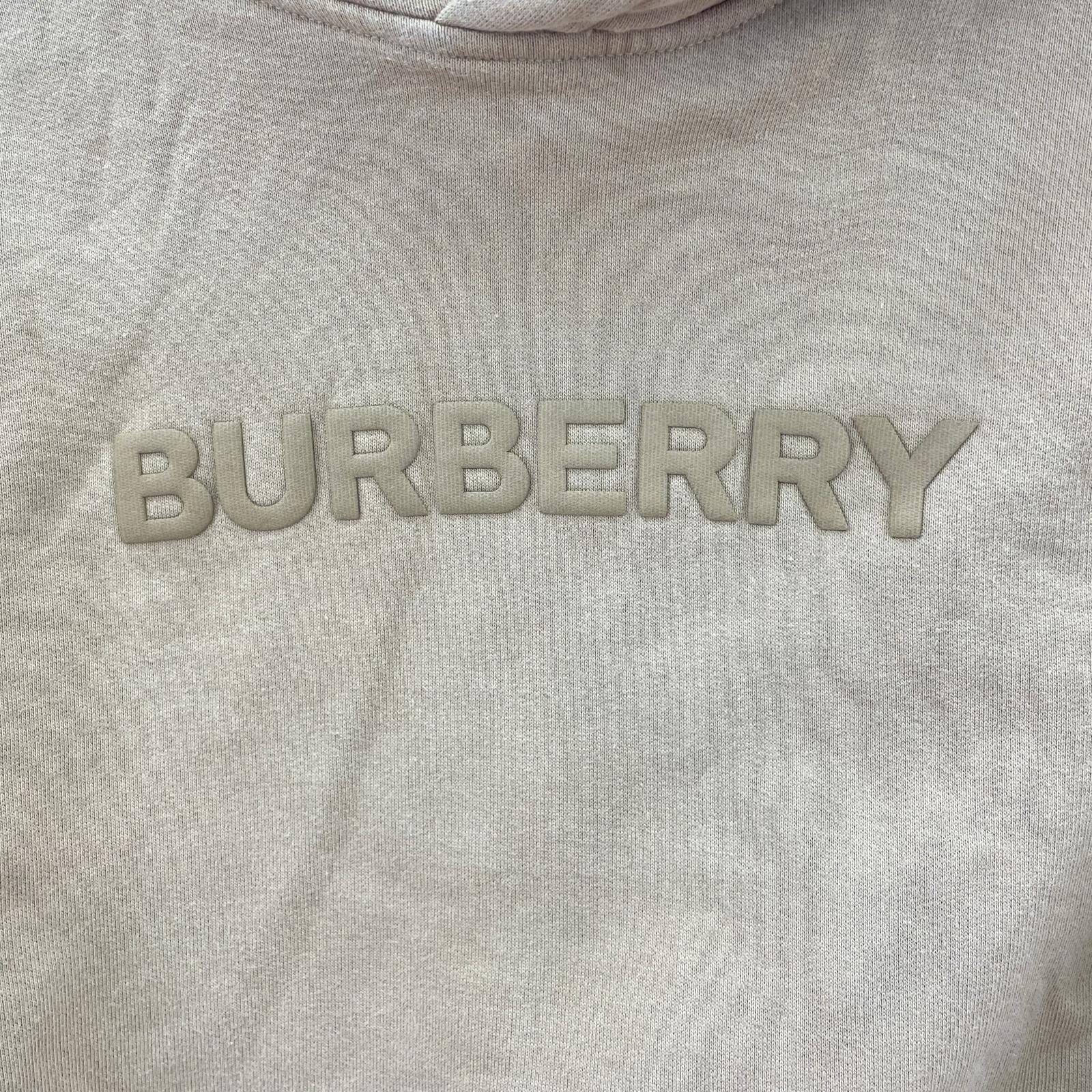 パーカー LOGO PRINT COTTON HOODIE(XS) ブラウン