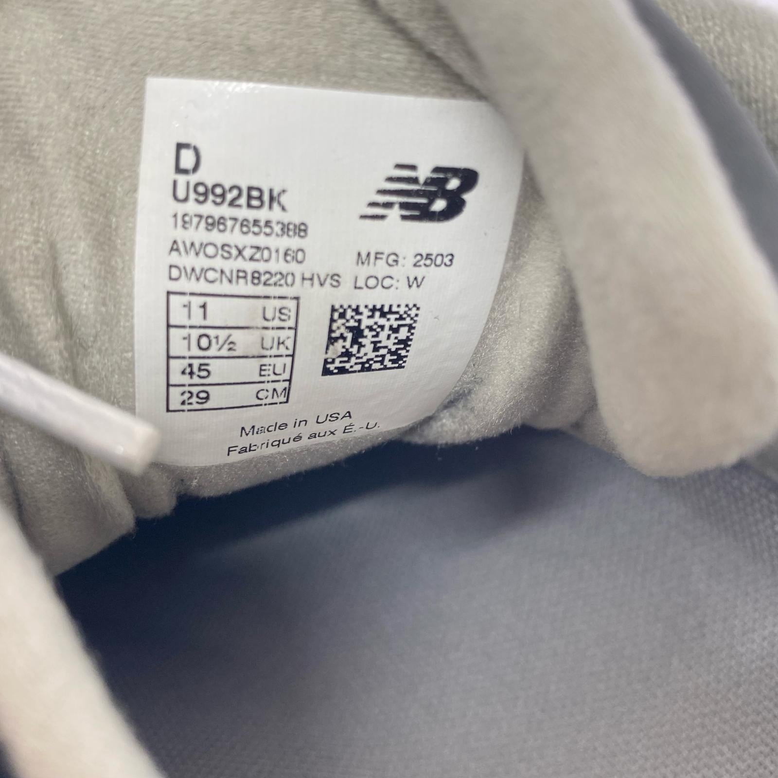 スニーカー NEW BALANCE 992 29cm 29cm (US11 UK10 1/2 EU48) ブラック