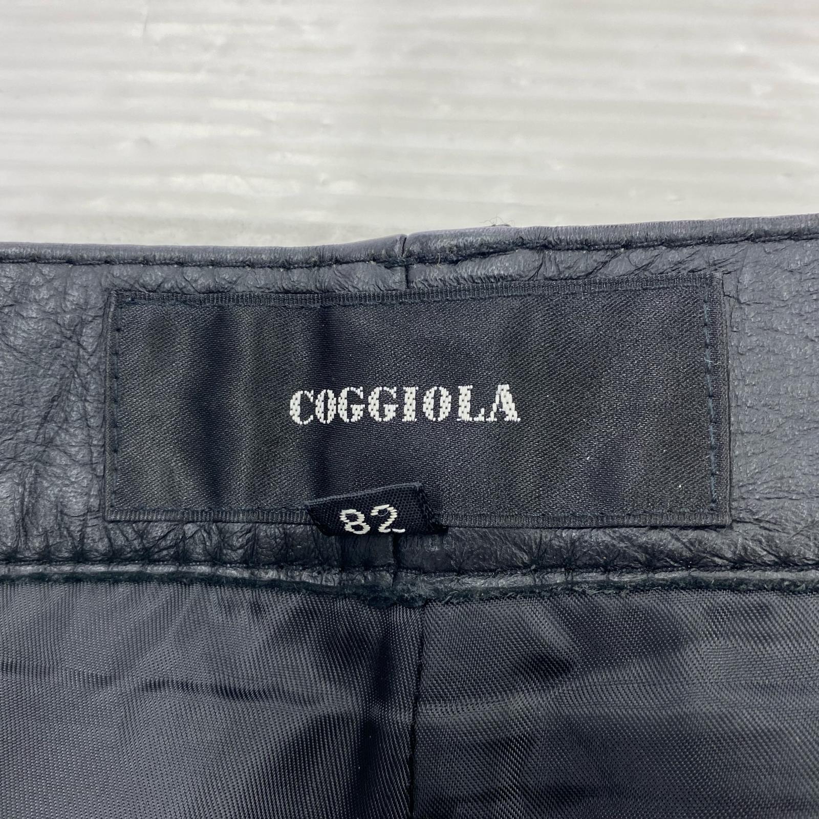 パンツ COGGIOLA レザーパンツ BK ブラック