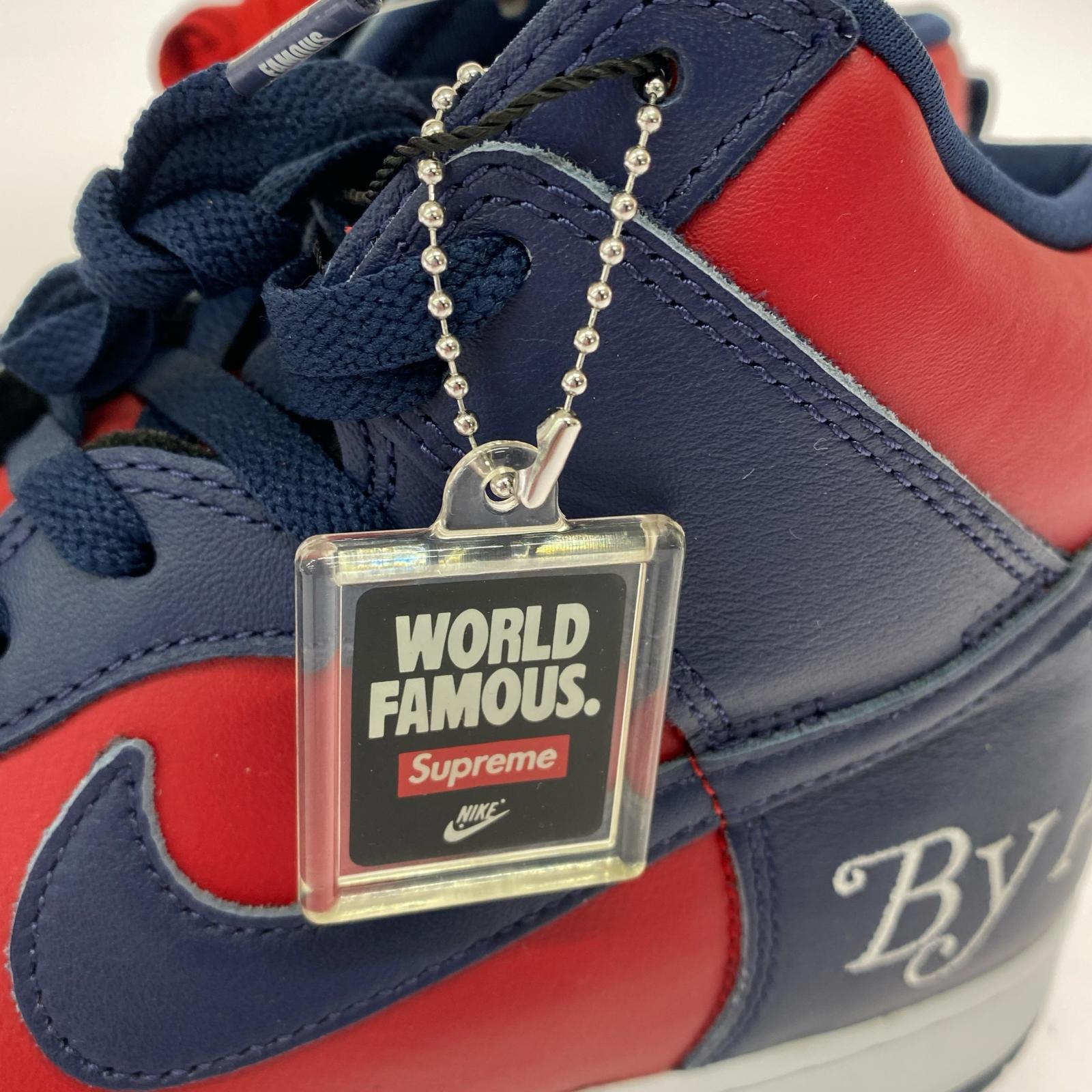 スニーカー SUPREME DUNK HIGH BY ANY MEANS NAVY 26.5cm (US8 1/2 UK8 EU43)