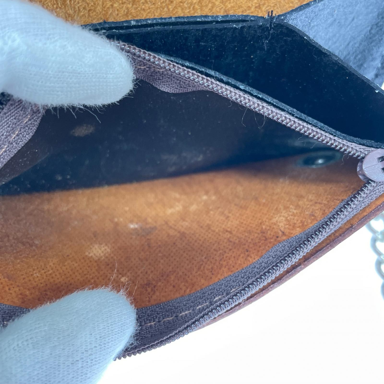 長財布 GENUINE LEATHER USA刻印 ウォレット ブラウン ブラウン