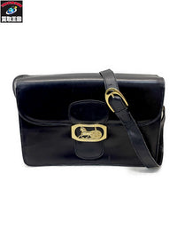 CELINE 馬車×ホースビット金具 ボックスショルダーバッグ ブラック