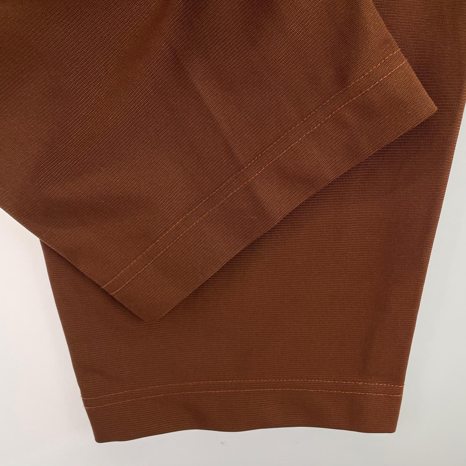 パンツ テーパードパンツ 茶 サテン ブラウン