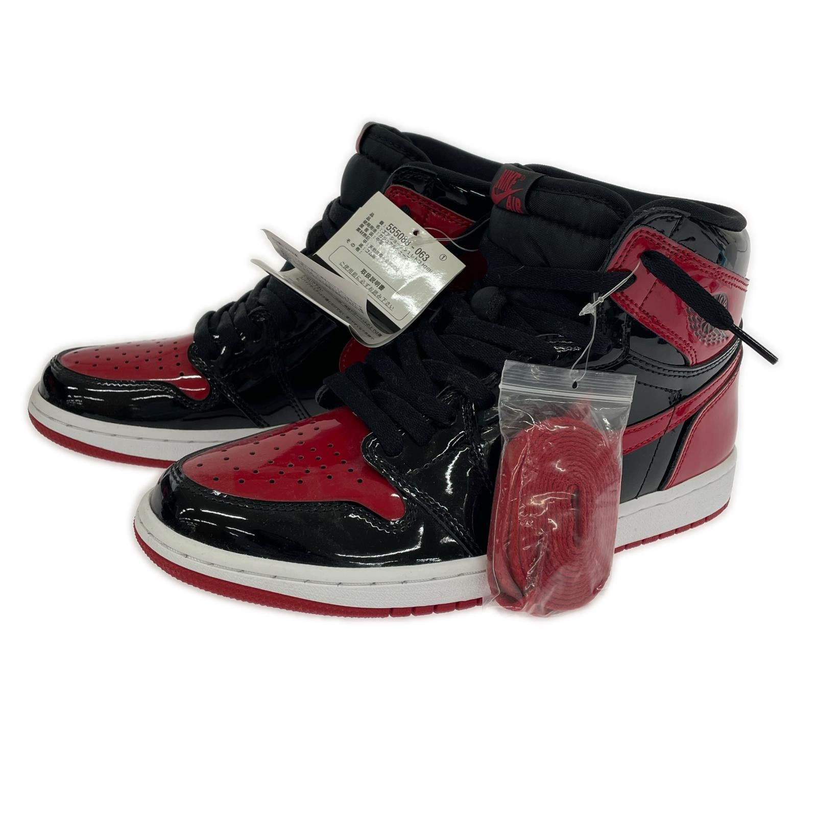 スニーカー AIR JORDAN1RETRO HIGH OG Patent Bred 26.5cm (US8 1/2 UK8 EU43)