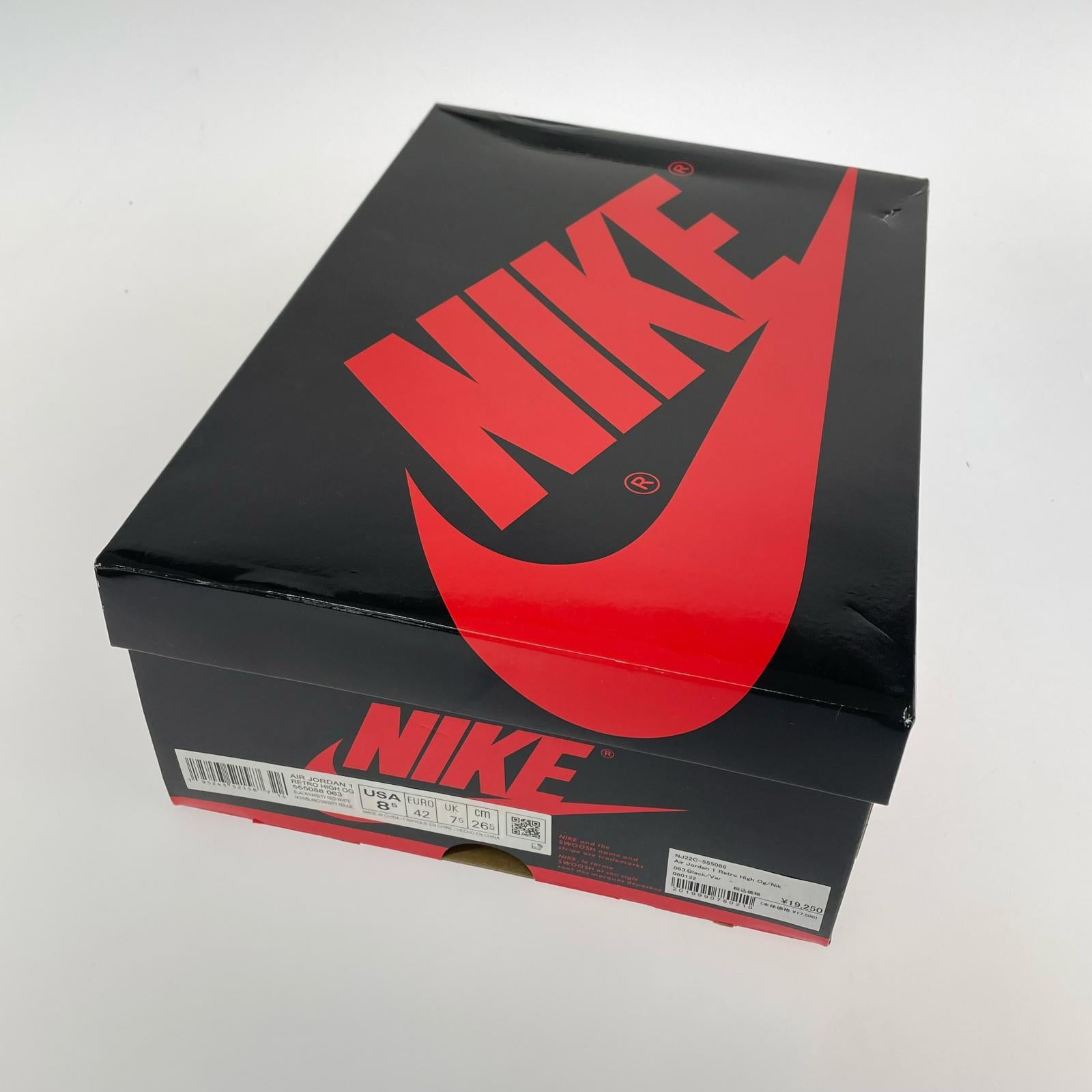 スニーカー AIR JORDAN1RETRO HIGH OG Patent Bred 26.5cm (US8 1/2 UK8 EU43)