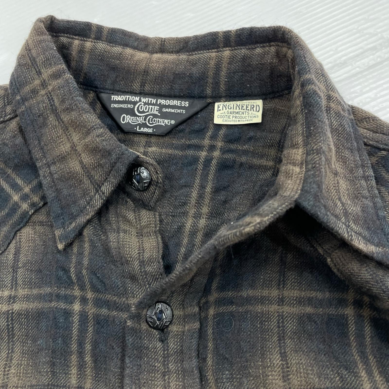 長袖シャツ COOTIE Engineered Garments L/Sシャツ L L ブラウン