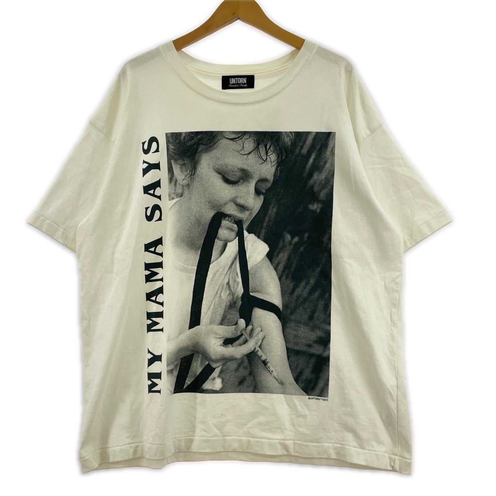 半袖Tシャツ UNTORN カットソー 白 L ホワイト