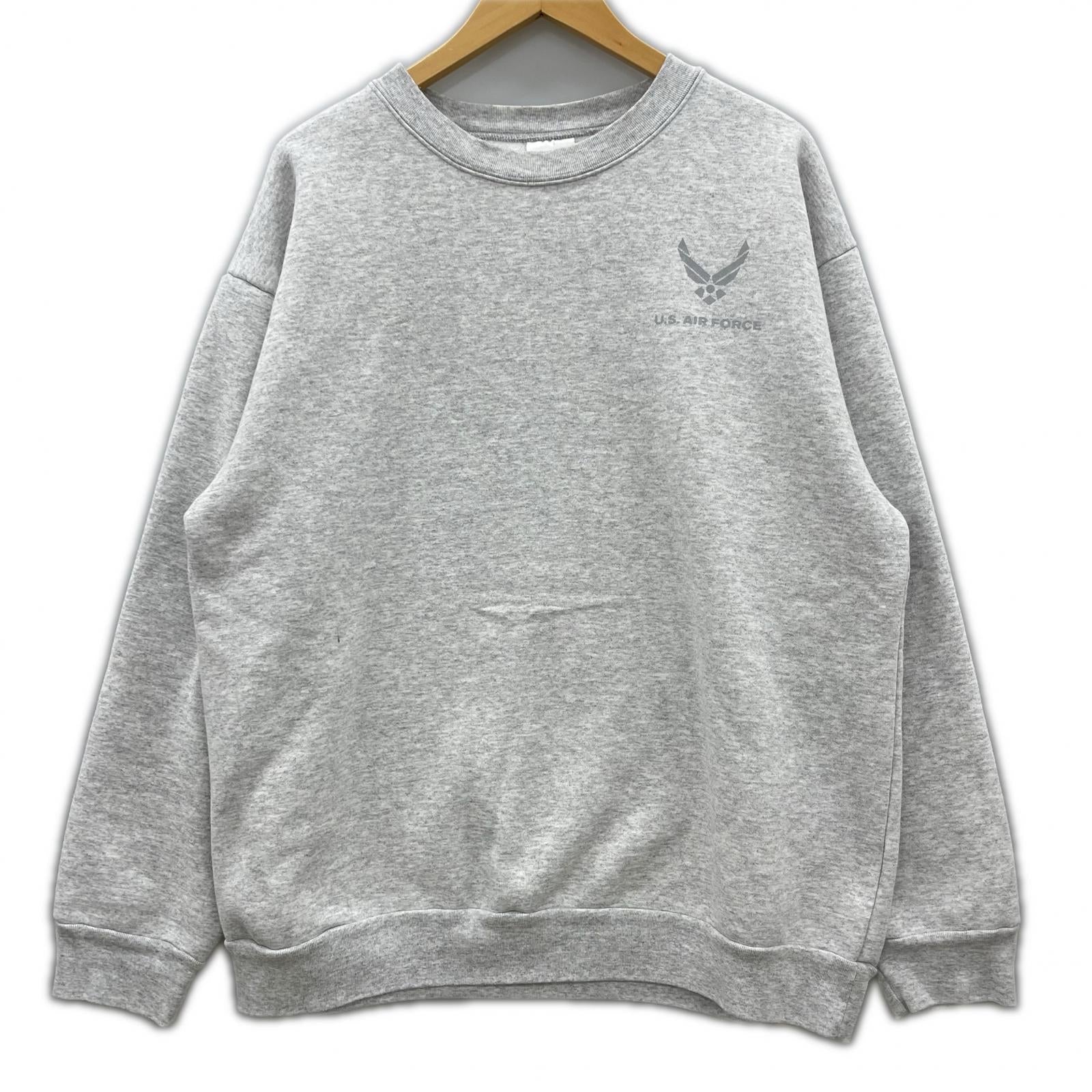 スウェット MEKE INC U.S AIR FORCE 両面プリント グレー (L) L グレー