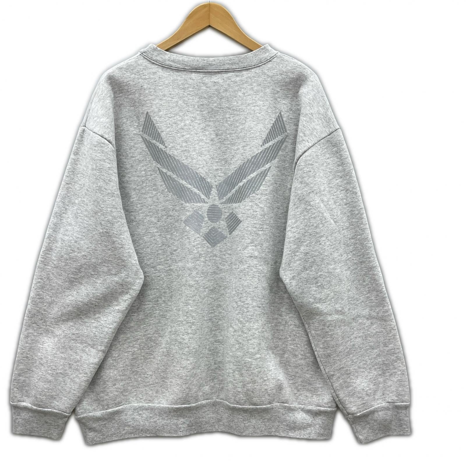 スウェット MEKE INC U.S AIR FORCE 両面プリント グレー (L) L グレー