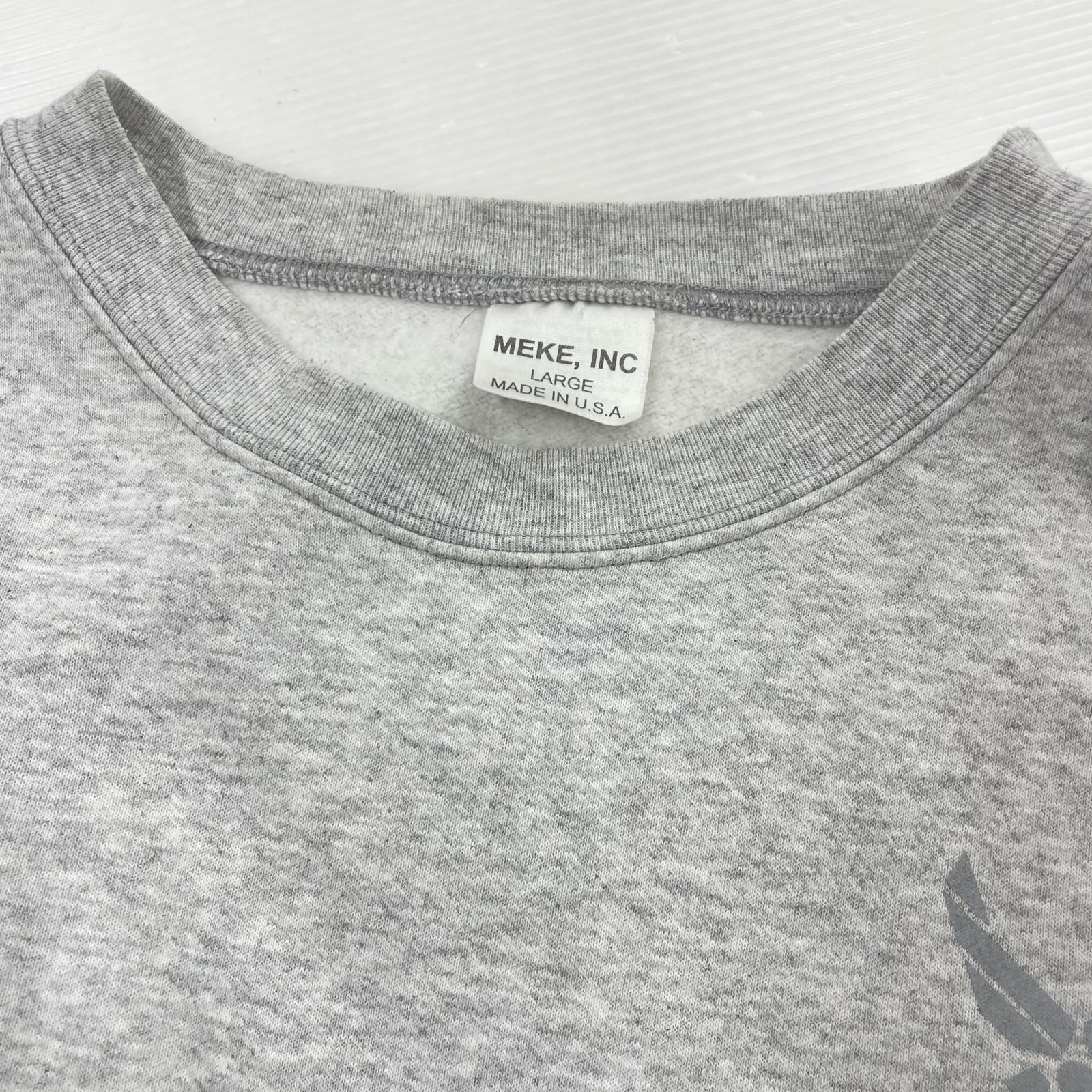 スウェット MEKE INC U.S AIR FORCE 両面プリント グレー (L) L グレー
