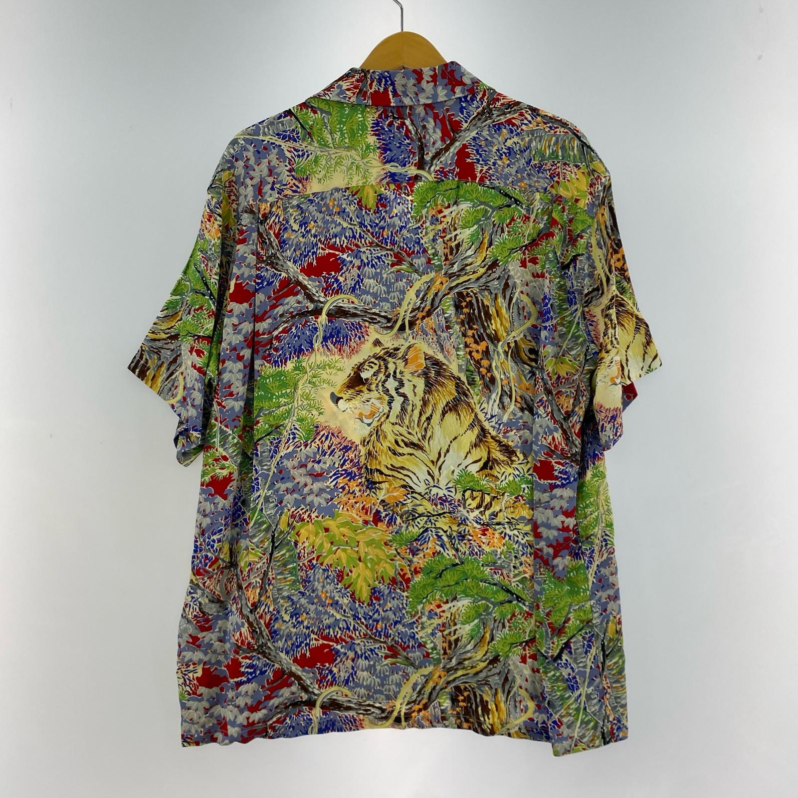 長袖シャツ 別注 雷門タグ × SUNSURF アロハ 虎 L マルチカラー