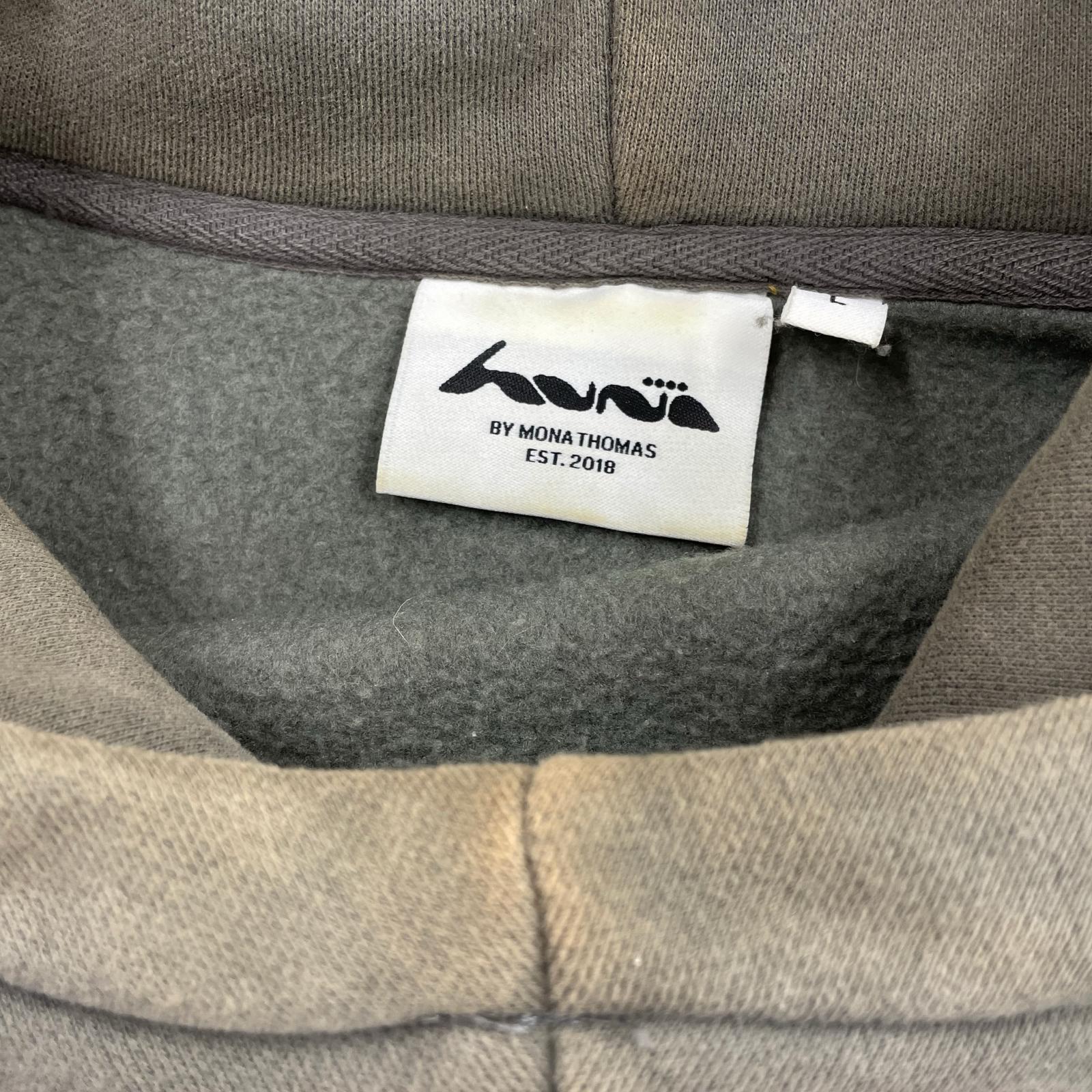 パーカー HUNI DESIGN Logo Hoodie L グレー