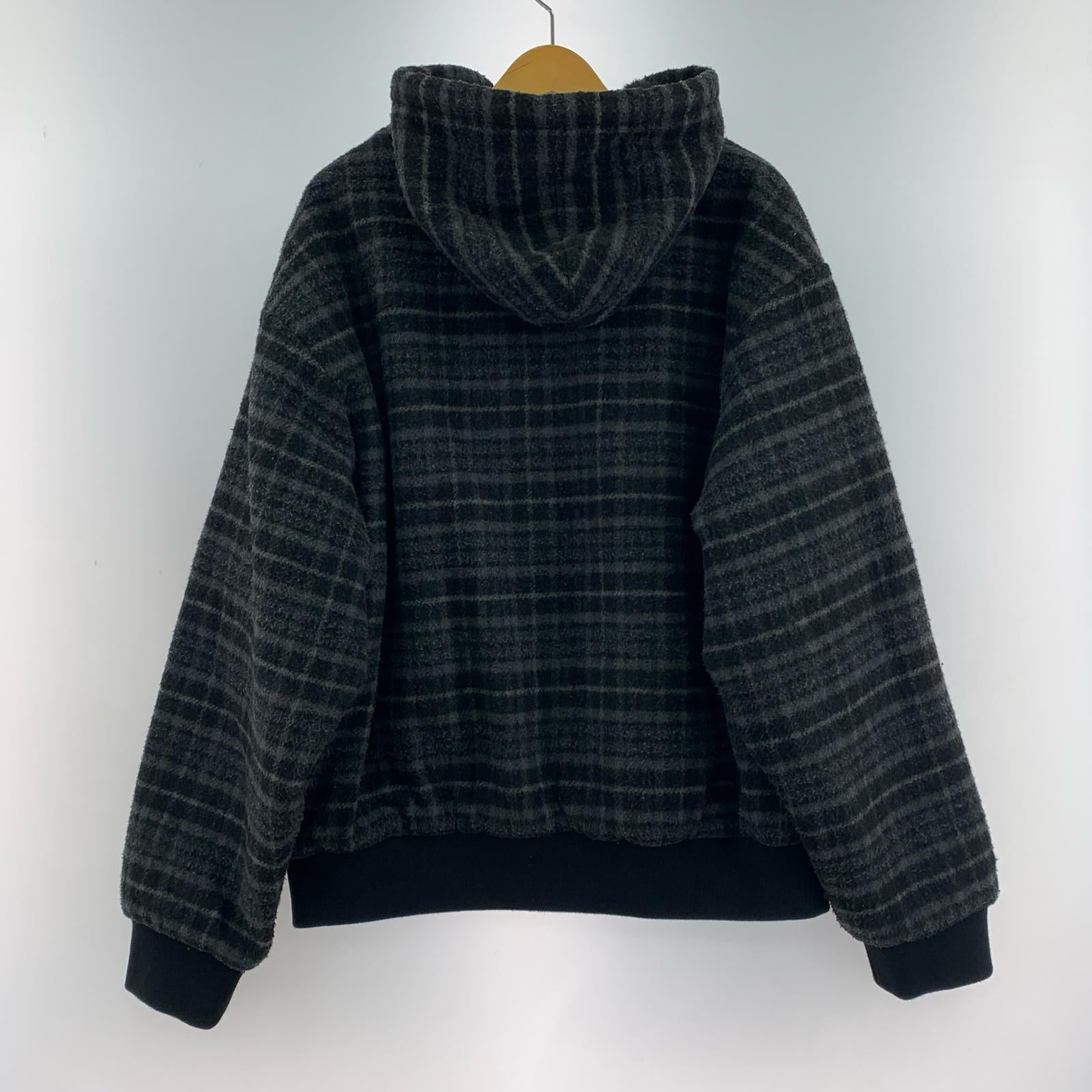 ブルゾン 23AW Plaid Wool Hooded Work Jacket L ブラック