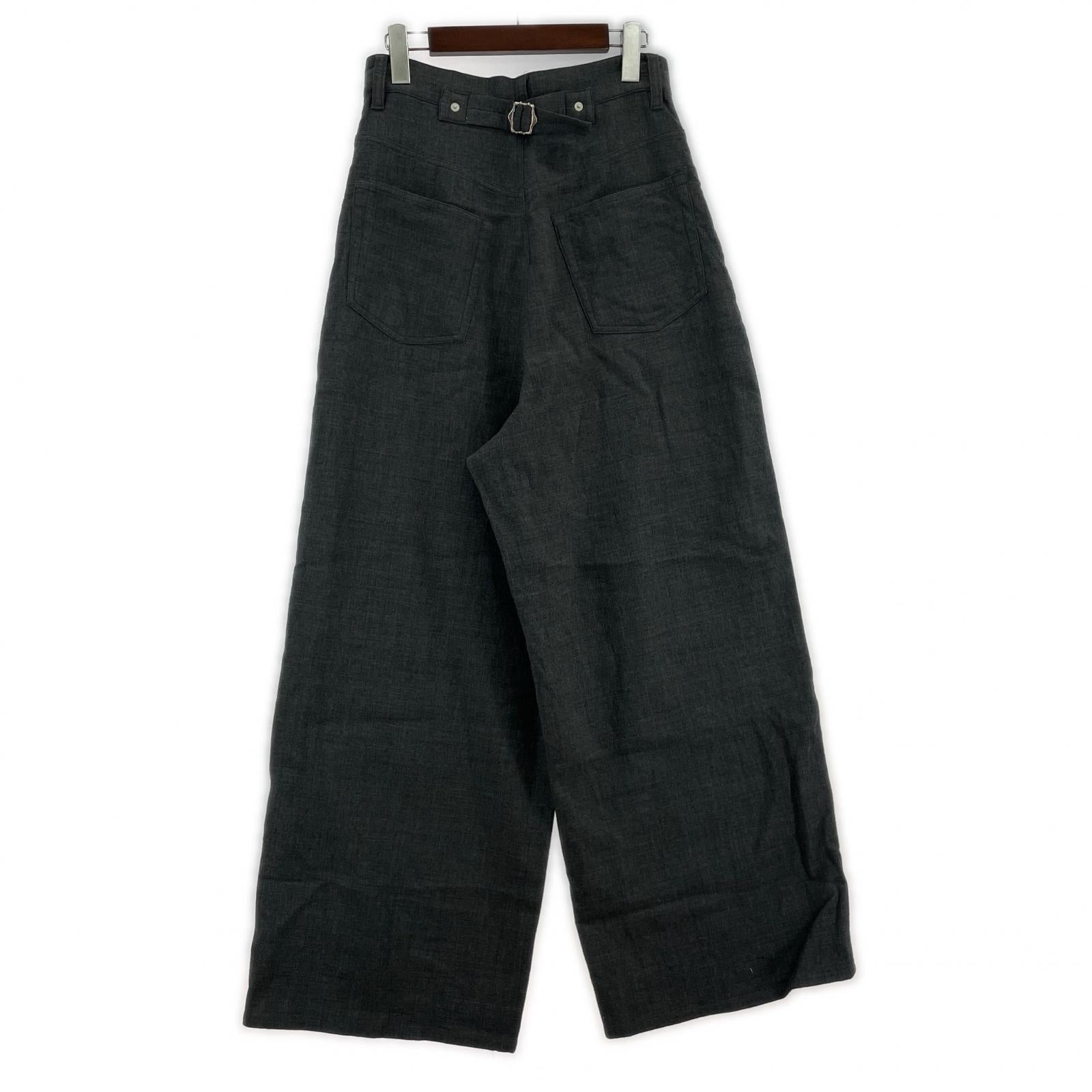 パンツ Col Pierrot ウールワイドパンツ グレー (36) 36 グレー