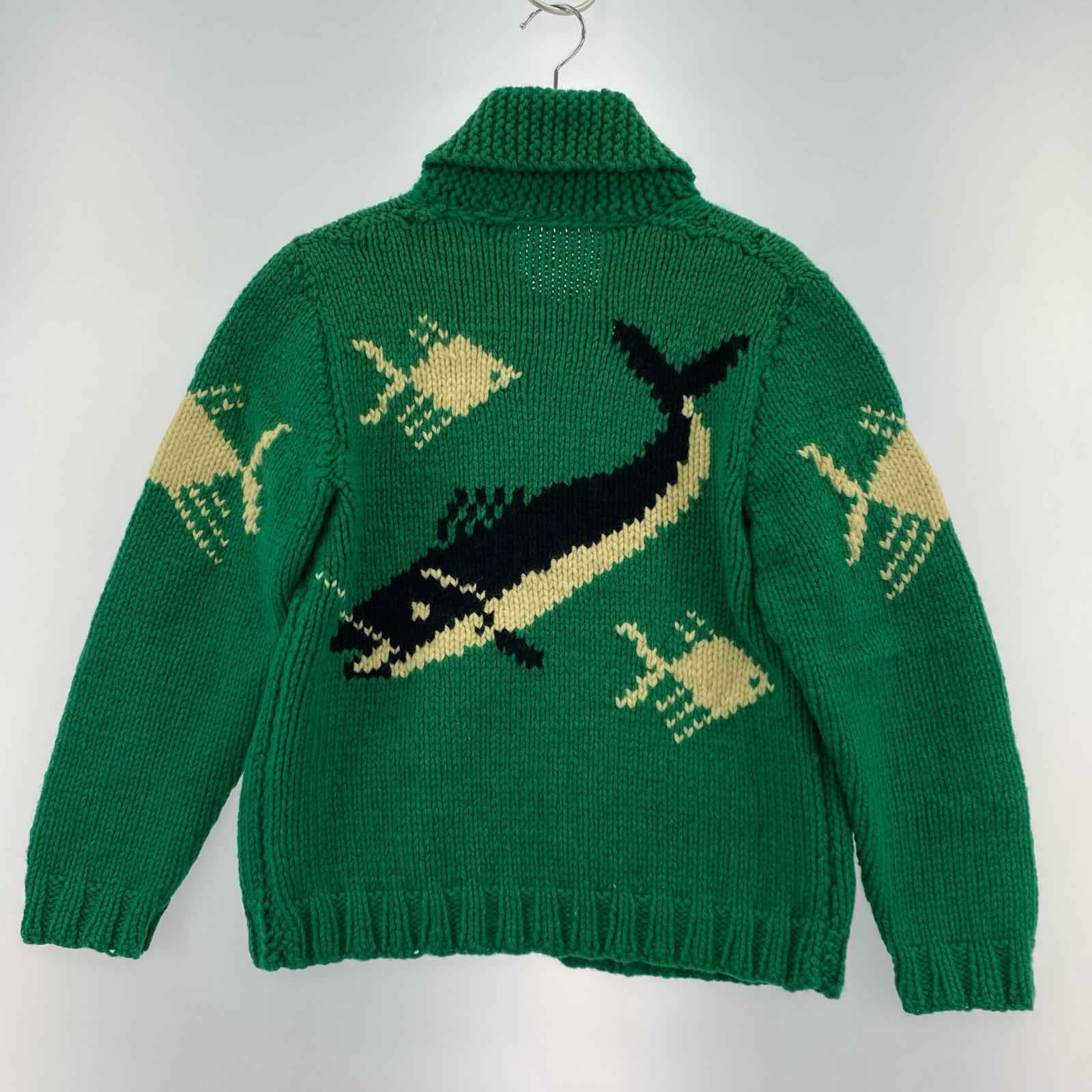ニット 60s シャチ カウチンニット 緑