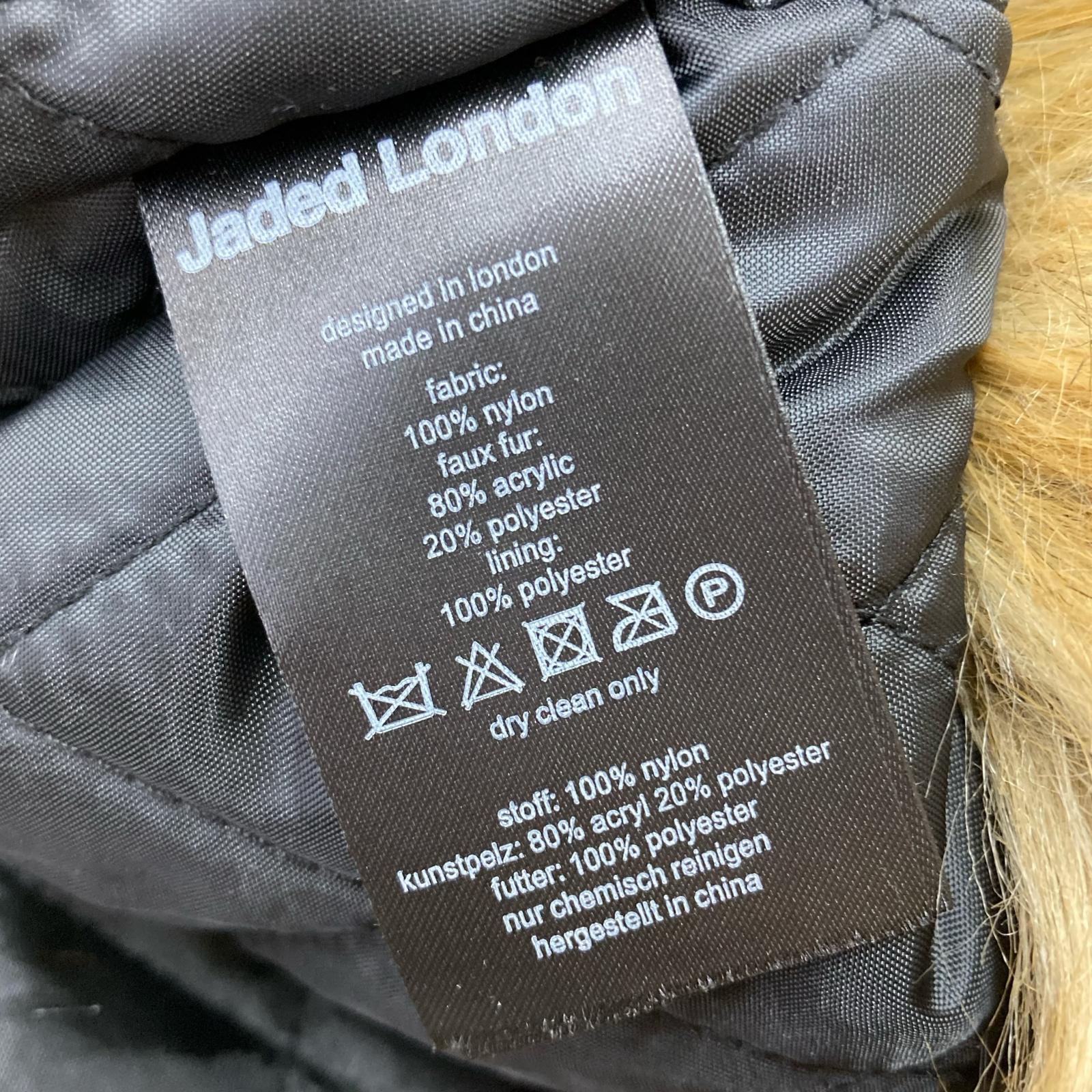 ジャケット Jaded London ファー切替フライトジャケット 黒 XS ブラック
