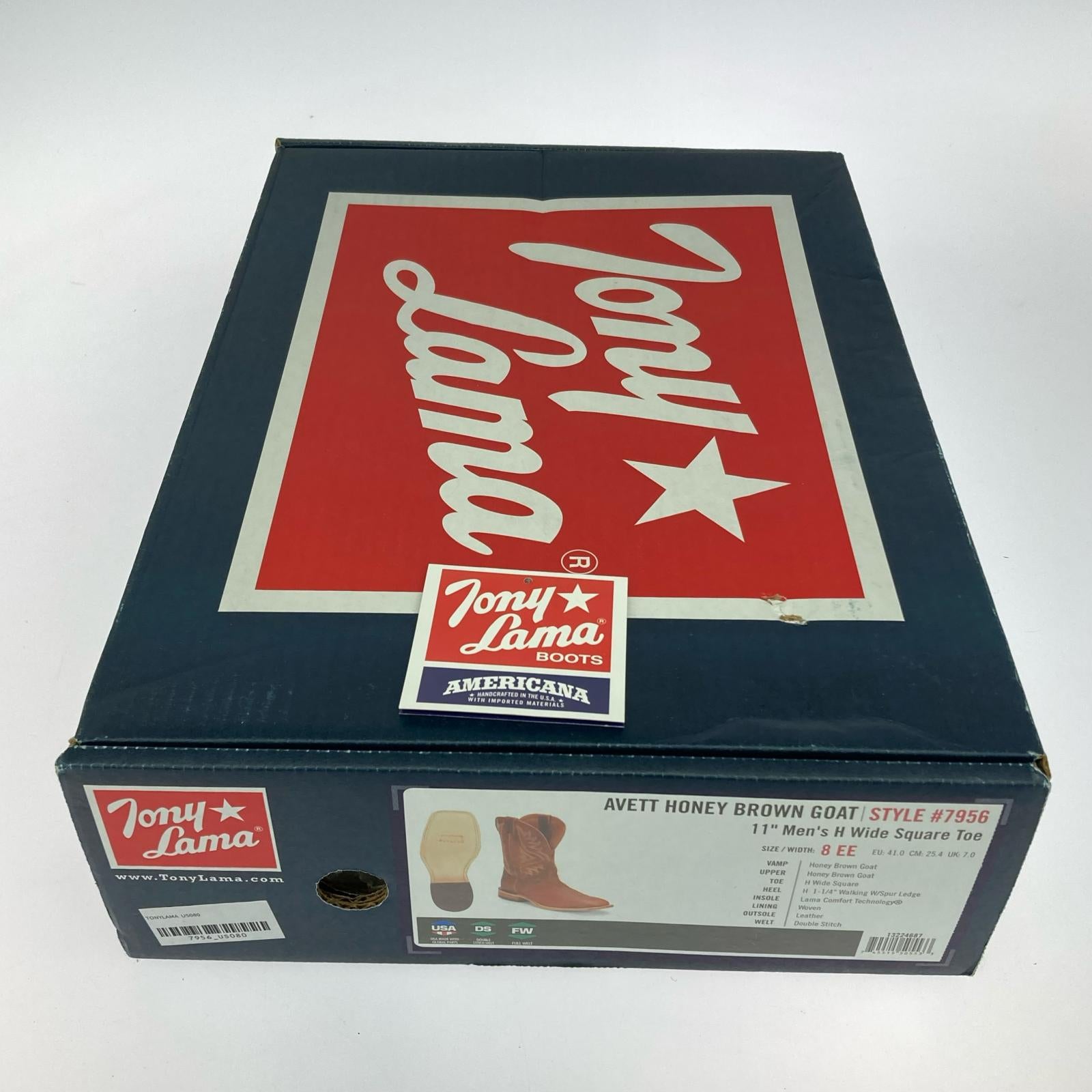 ブーツ Tony Lama square toe ウエスタンブーツ 29cm BRW ブラウン