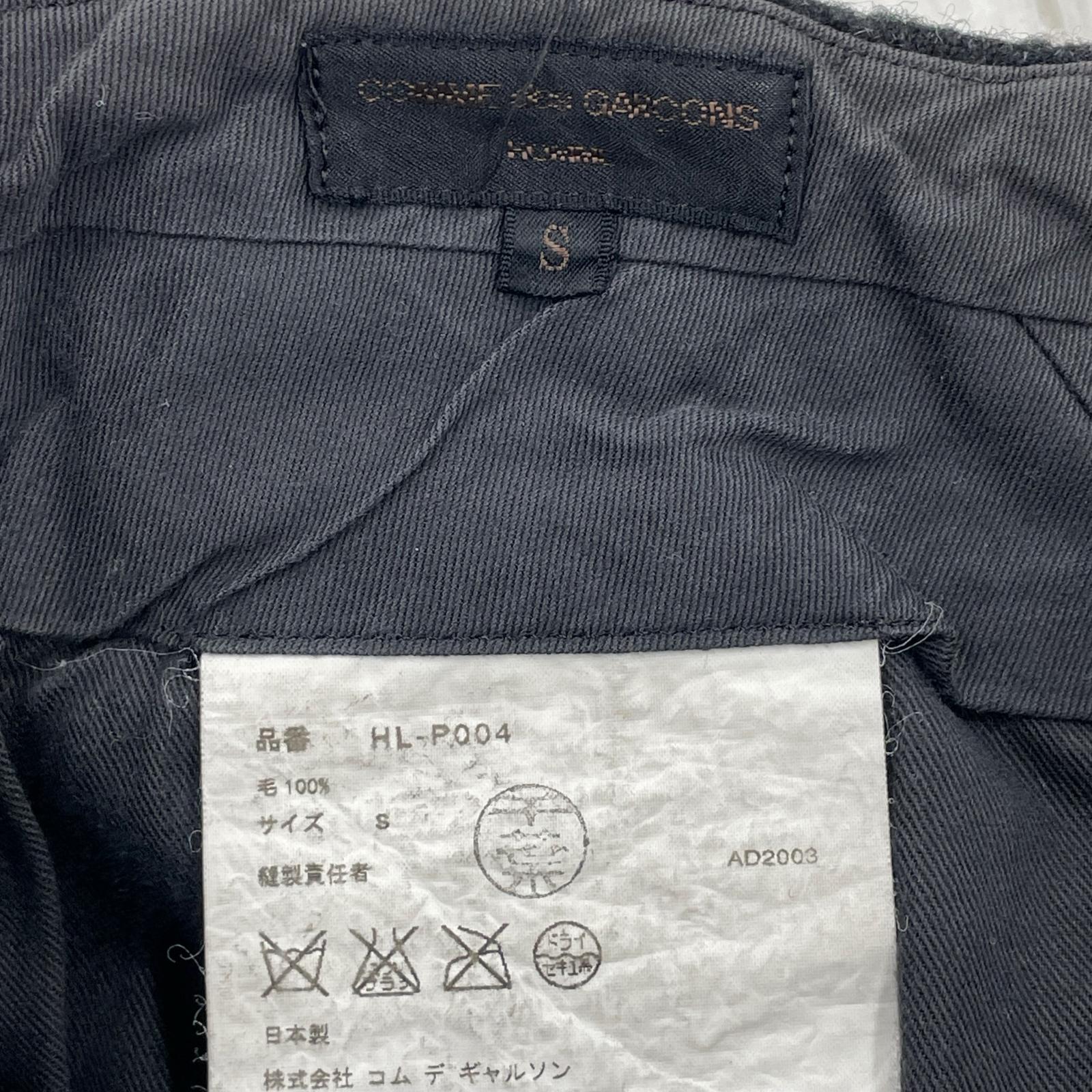 パンツ HOMME 03AW ウールスラックス S ブラック
