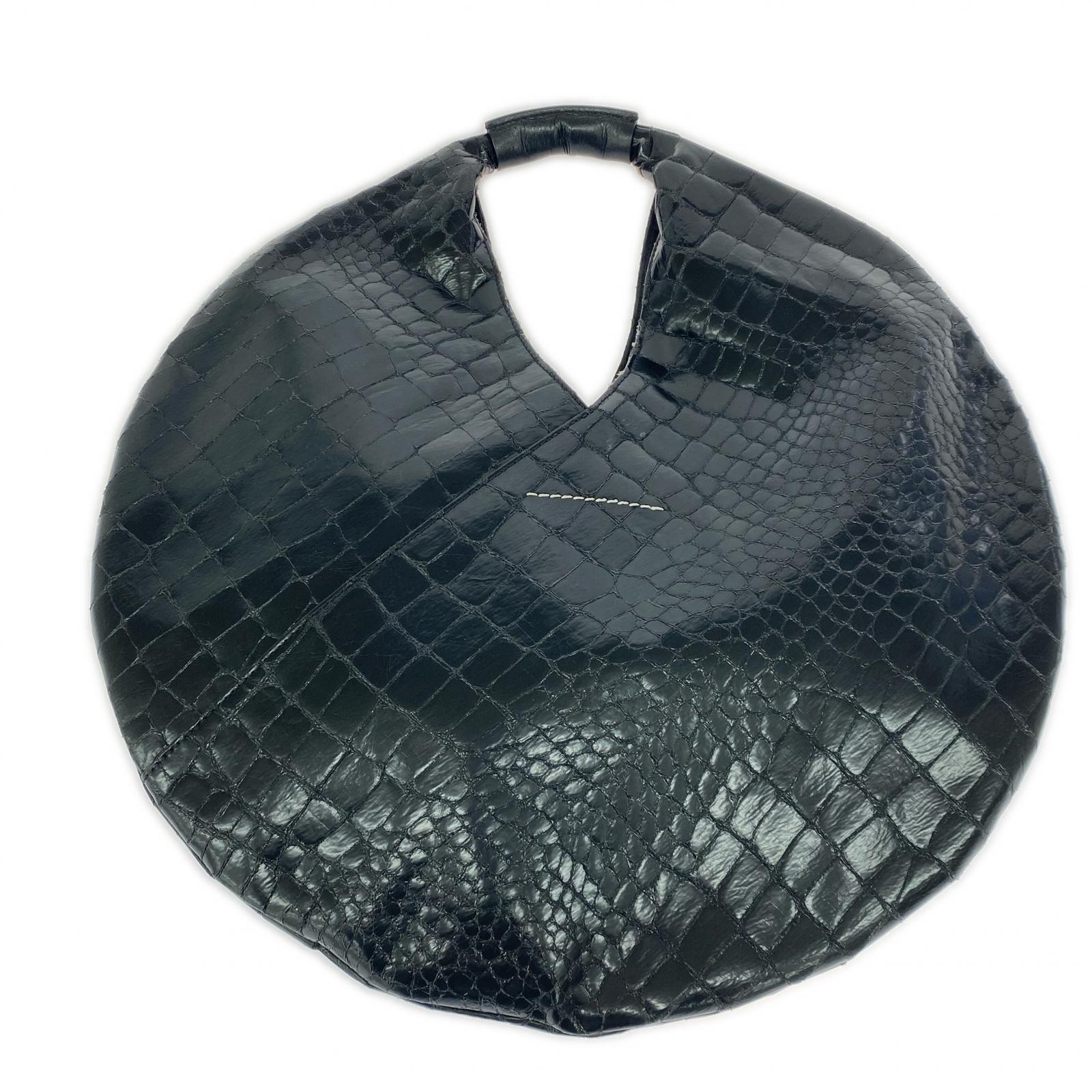 その他バッグ 20AW japanese circular tote bag クロコ ブラック