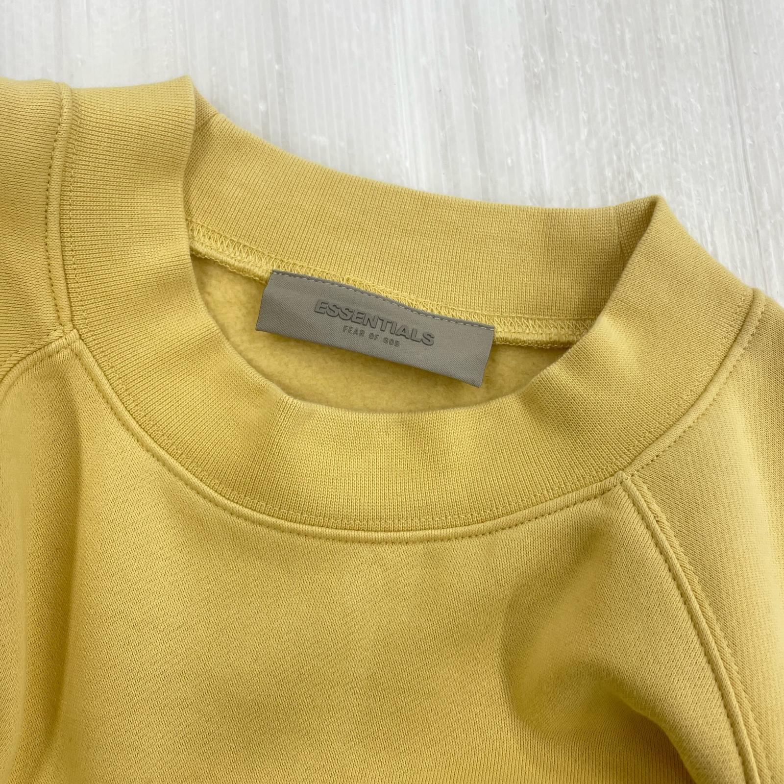 スウェット ESSENTIALS FEAR OF GOD ロゴラグランスウェット 黄 (M) M イエロー