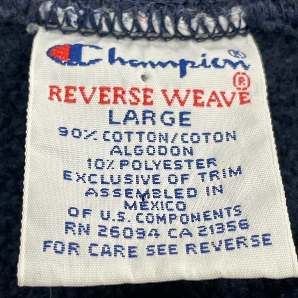 スウェット 90s メキシコ製 REVERSE WEAVE ネイビー (L) L ネイビー