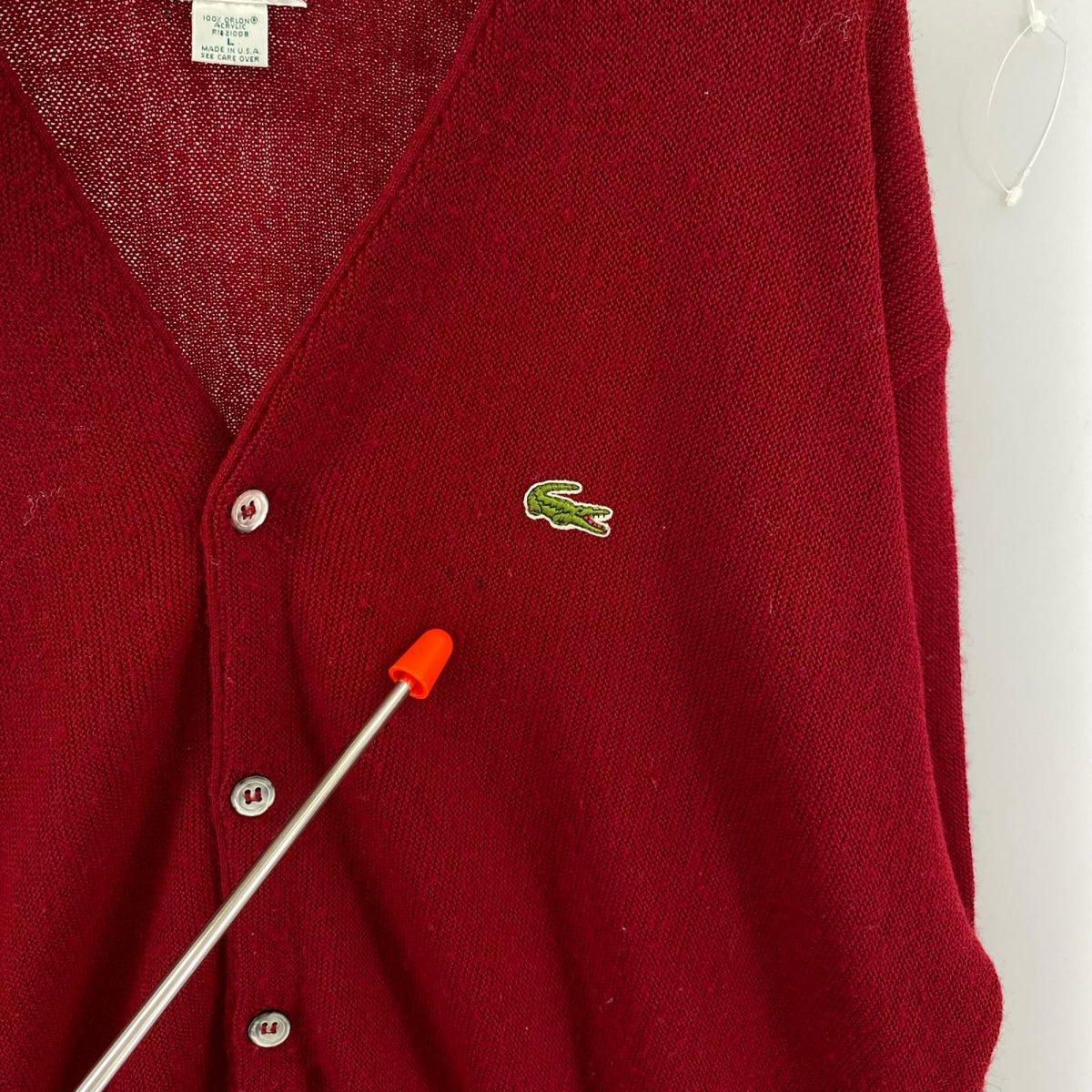 カーディガン IZOD USA製 赤(L) L レッド