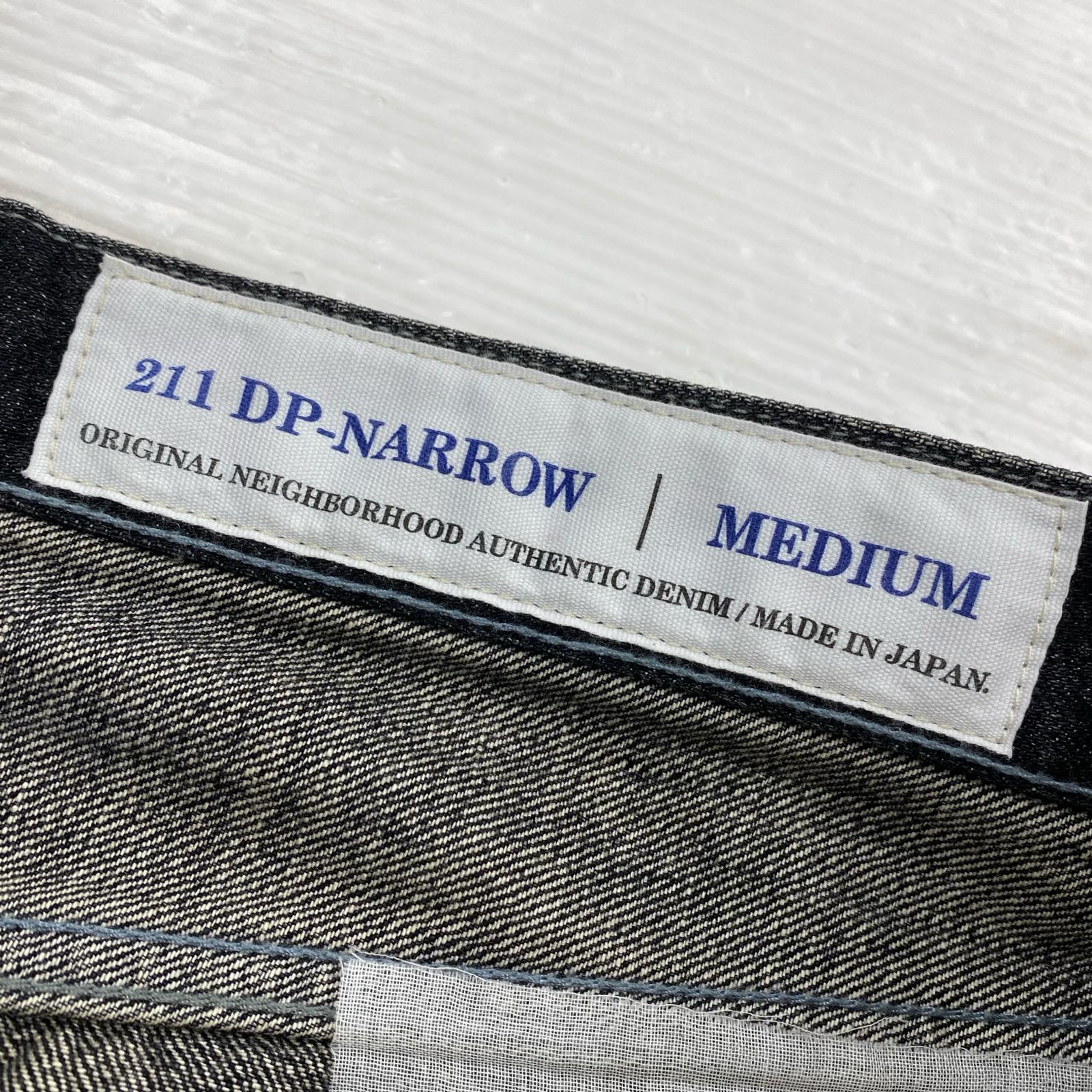 デニムパンツ NEIGHBORHOOD 21SS SCRATCH SAVAGE.DP NARROW 加工デニムパンツ M 黒 M ブラック