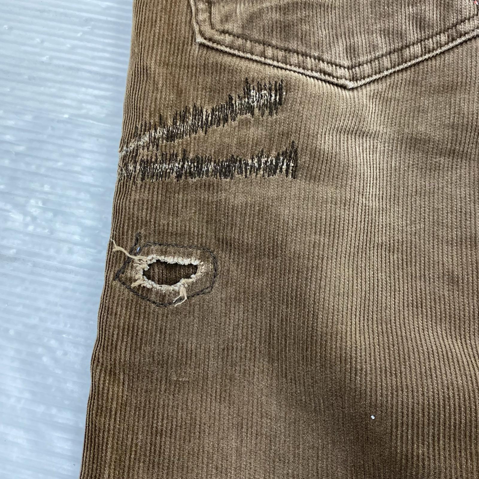 パンツ NEIGHBORHOOD リペア加工 コーデュロイパン M 茶 M ブラウン
