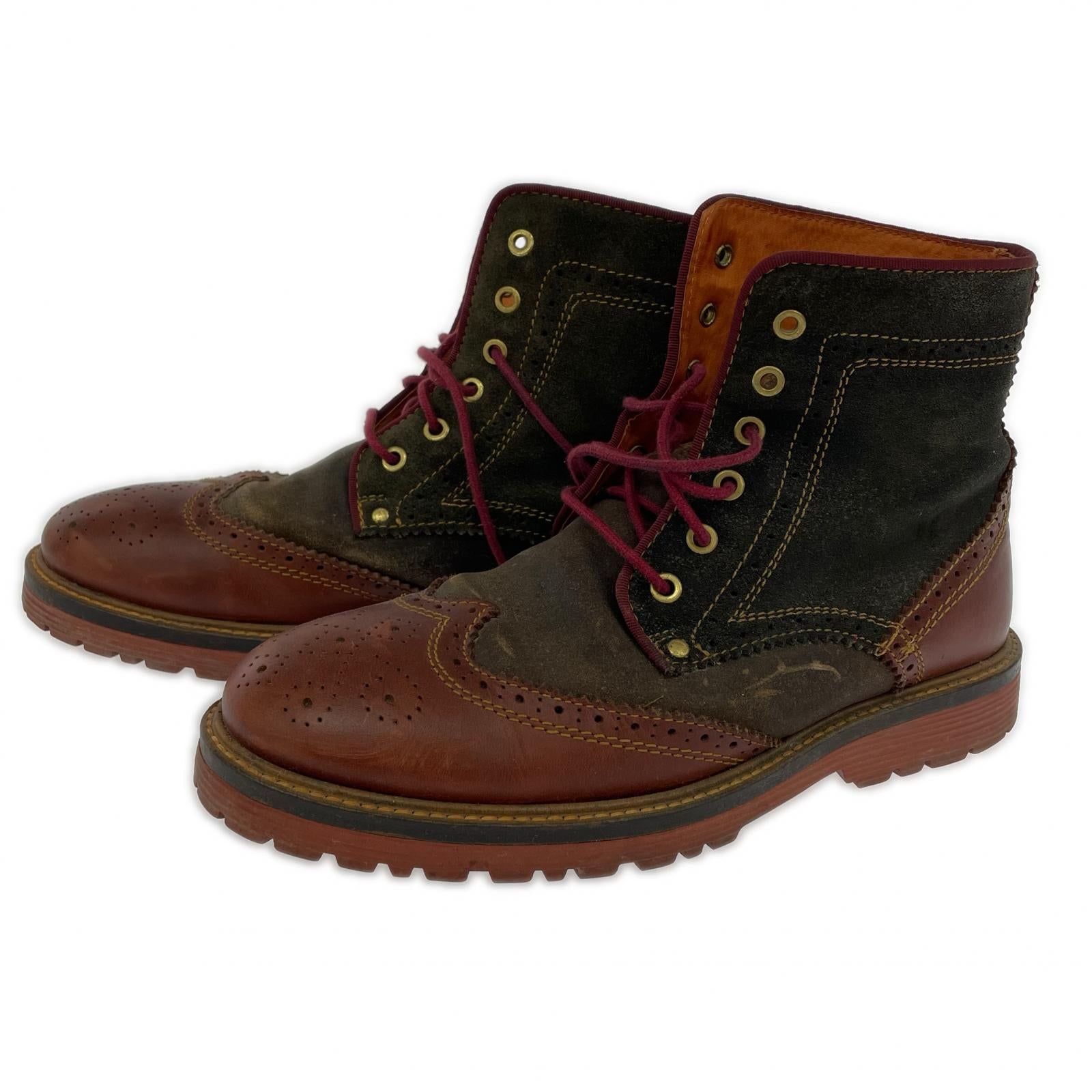 ブーツ D0021 レースアップブーツ 26.5cm 26.5cm (US8 1/2 UK8 EU43) ブラウン