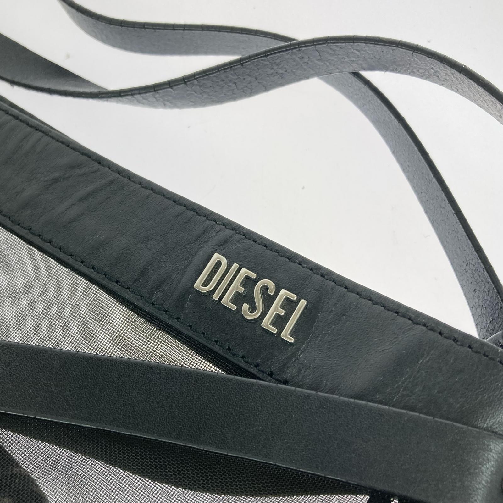 ショルダーバッグ DIESEL メッシュ インナーリバーシブル ショルダーバッグ 黒 ブラック