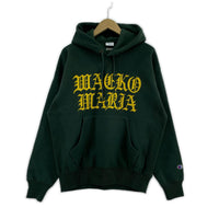 パーカー WACKO MARIA 26SS REVERSE WAVE HOODED SWEATSHIRT S 緑 S グリーン