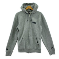 パーカー バックロゴプリント ジップパーカー グレー M M グレー